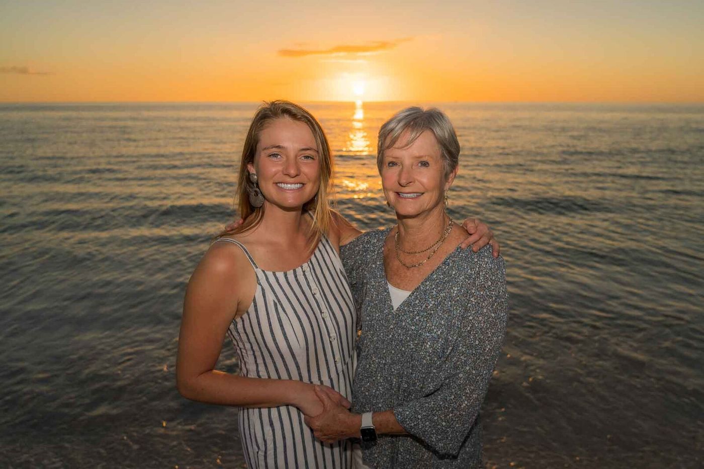 Couples sunset beach portrait session, Naples Florida